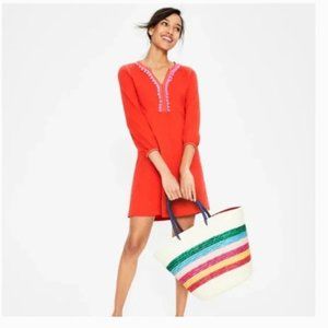 NWT Boden Carina Pom Poms Jersey Tunic Dress Size 10